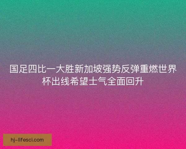 国足四比一大胜新加坡强势反弹重燃世界杯出线希望士气全面回升